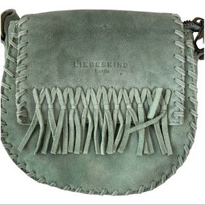 Liebskind Suede crossbody bag in pistachio green